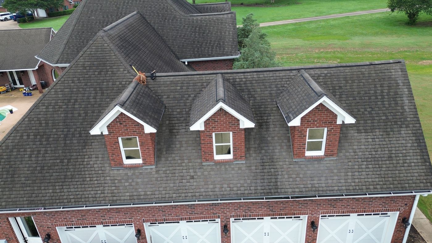 Finished dormered roof